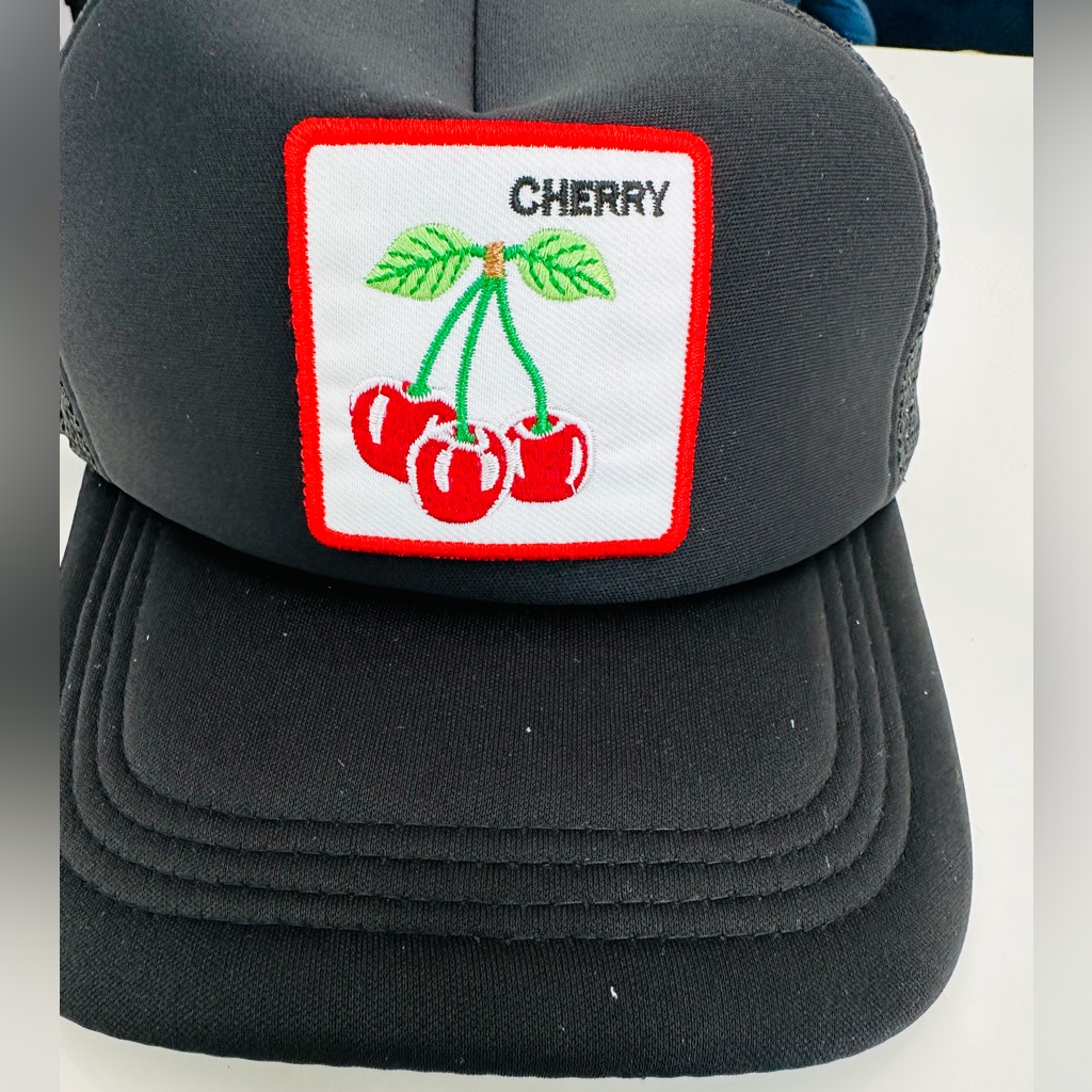 Trucker Hat With Cherry Patch